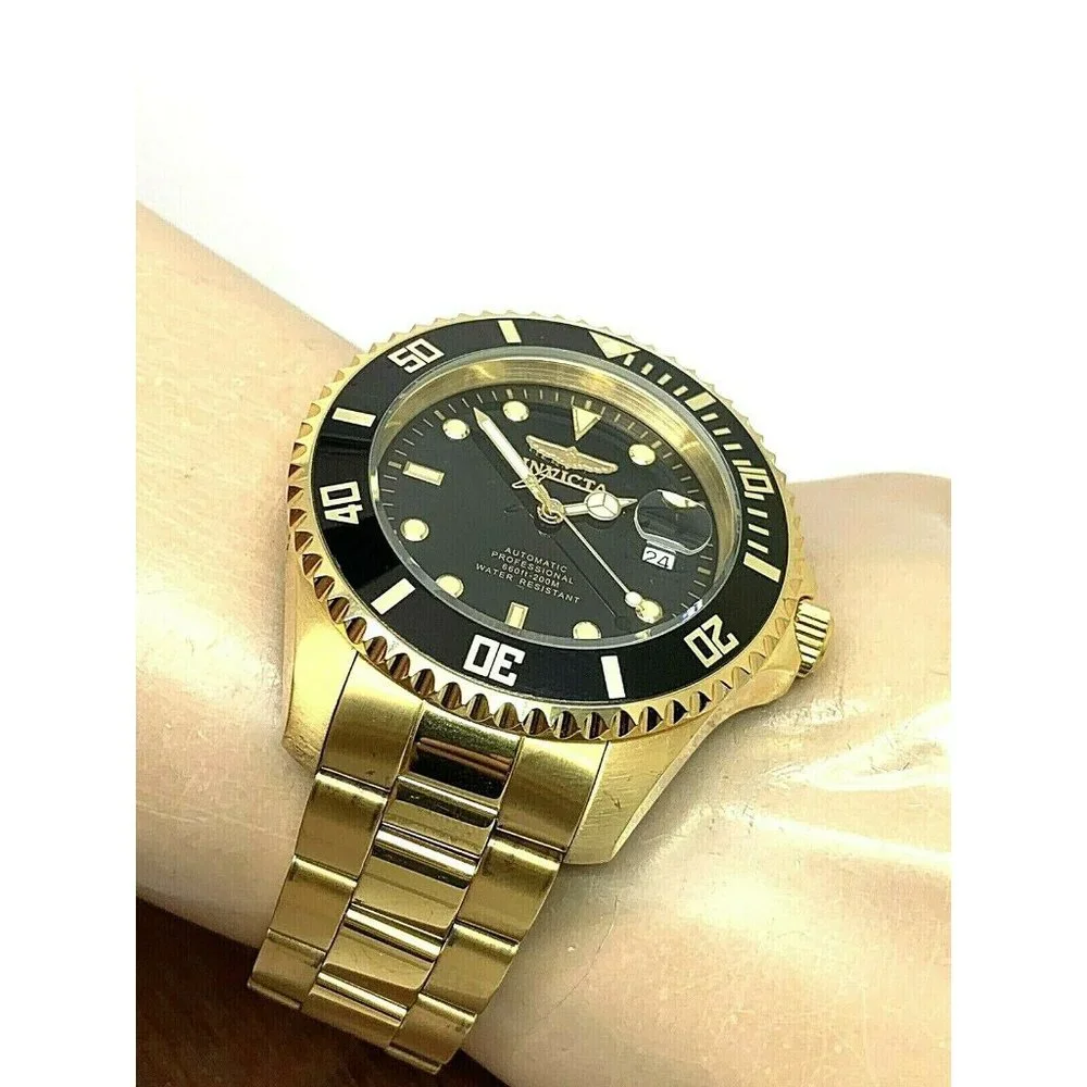 Invicta Black and Gold Men's Automatic Dive Watch